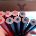 中华120红蓝双色铅笔 木工铅笔