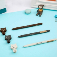 晨光 AGPA1303 中性笔 萌宠系列水笔小猫咪全针管笔 黑0.38mm