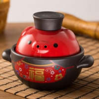 嘿猪猪P600-2耐热陶瓷迷你锅 600ml  1500ml 陶瓷汤锅