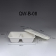 QW-B-08 二格一次性带盖纸饭盒1000ml 可降解  甘蔗纸浆